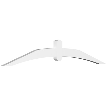 Ekena Millwork Archdale Architectural Grade PVC Gable Bracket, 72"W x 12"H x 2"D x 4"F, 4/12 Pitch GBP072X12X0204ARC00
